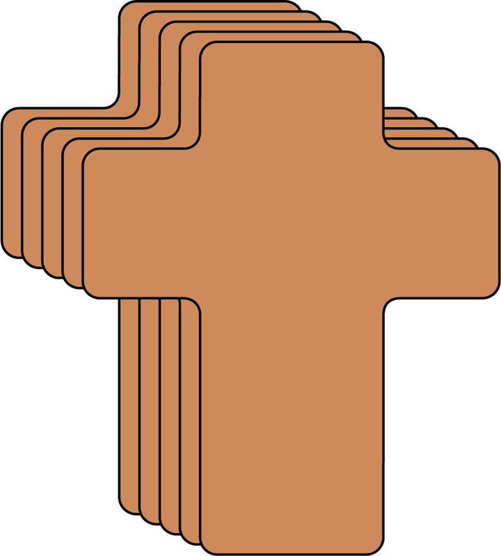 Brown Cross Single Color Creative Cut-Outs 3"