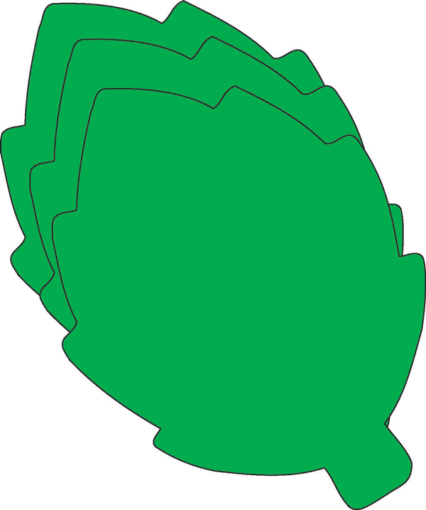 Small Single Color Cut-Out Green Leaf