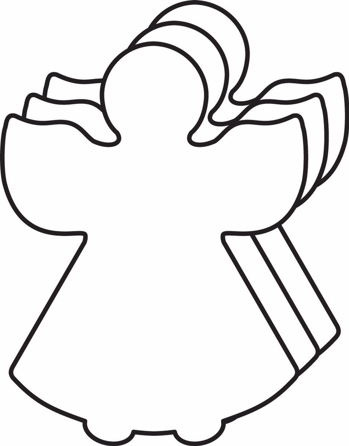 Small Single Color Cut-Out Angel