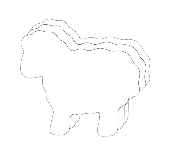 Sheep Single Color Creative Cut-Outs 3"