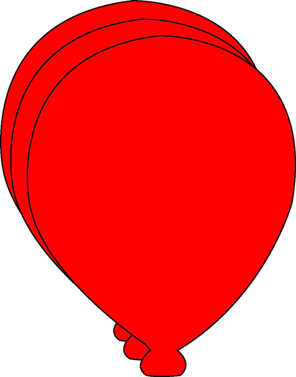 Small Single Color Cut-Out Balloon