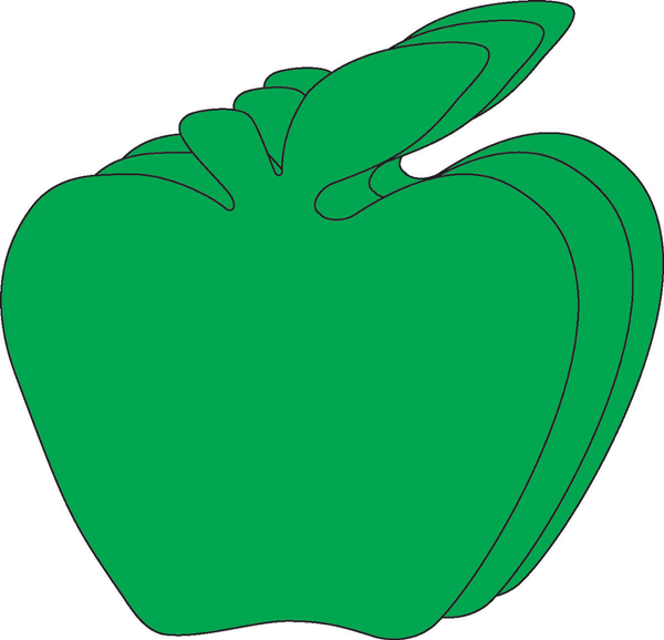 Small Single Color Cut-Out Green Apple