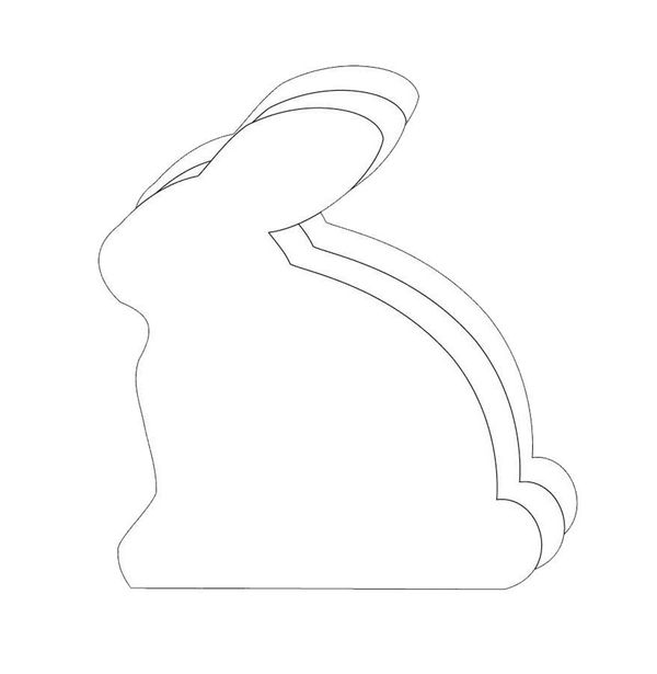 Small Single Color Cut-Out Rabbit