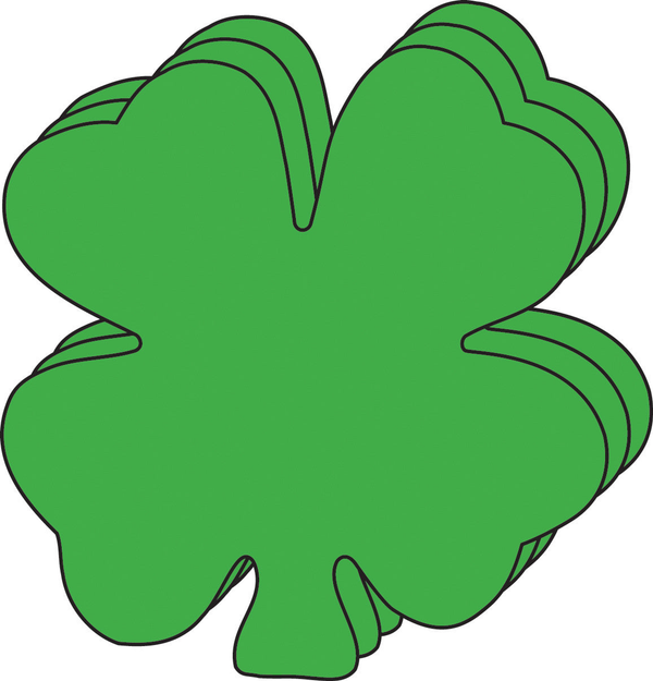 Small Single Color Cut-Out Four Leaf Clover