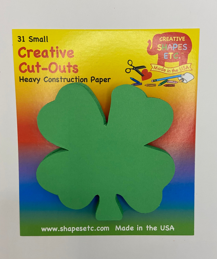 Small Single Color Cut-Out Four Leaf Clover - 6