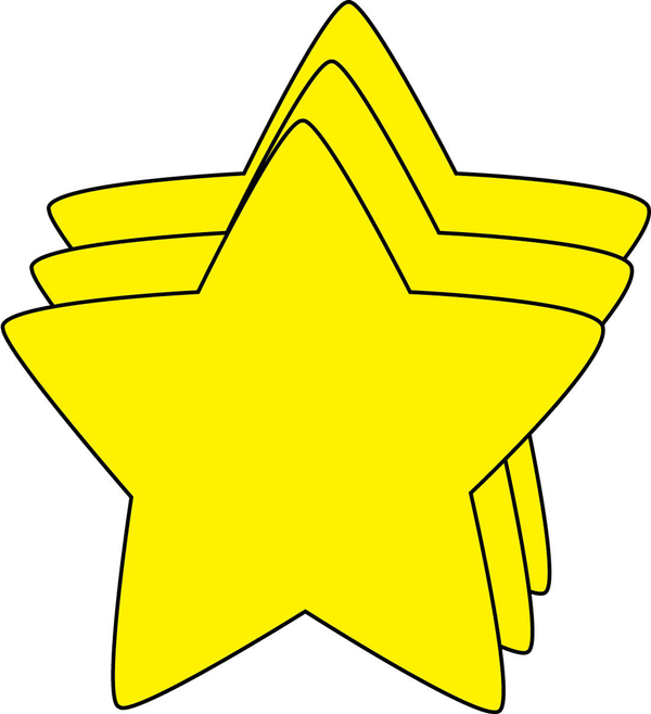 Small Single Color Cut-Out Star