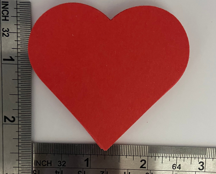 Small Single Color Cut-Out Heart - 7