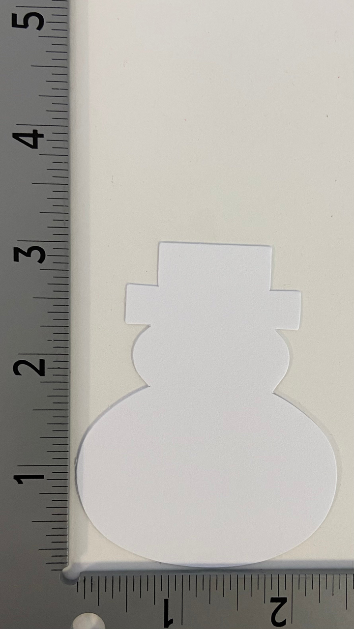 Small Single Color Cut-Out Snowman - 3