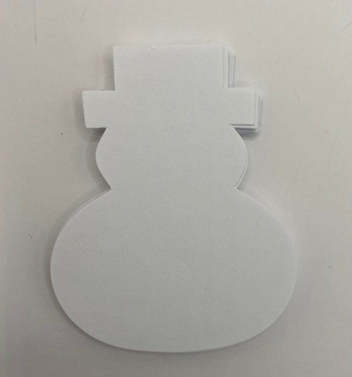 Small Single Color Cut-Out Snowman - 4