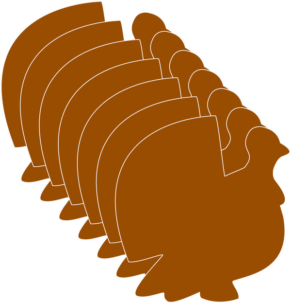 Small Single Color Cut-Out Turkey