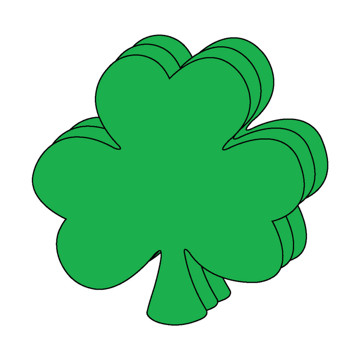 Shamrock Single Color Creative Cut-Outs 3"