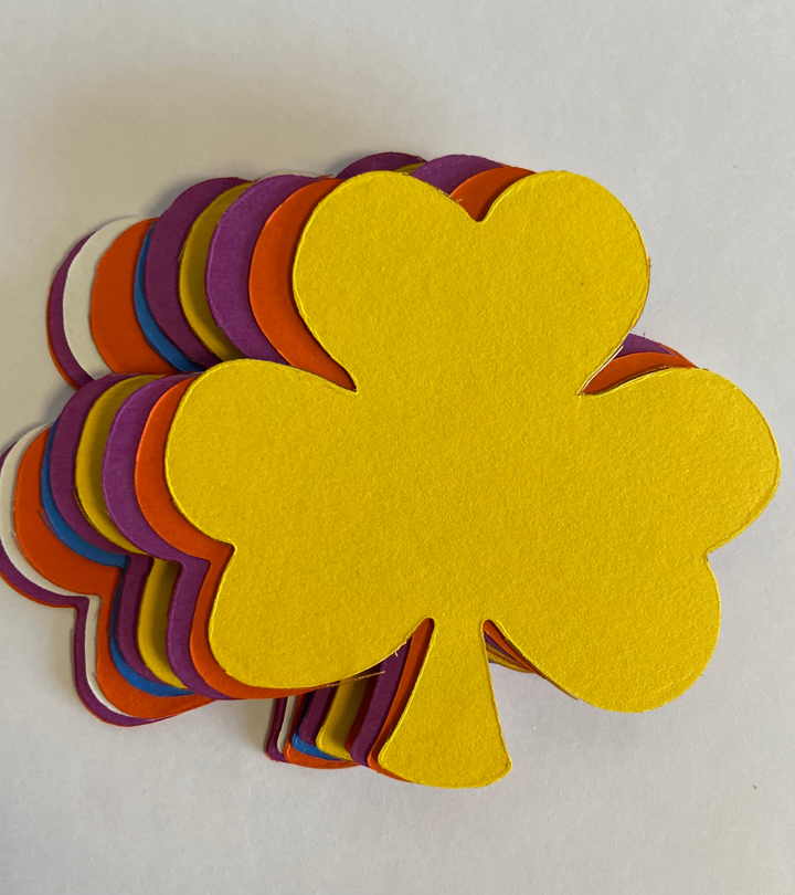 Shamrock Assorted Color Creative Cut-Outs 3" - 3