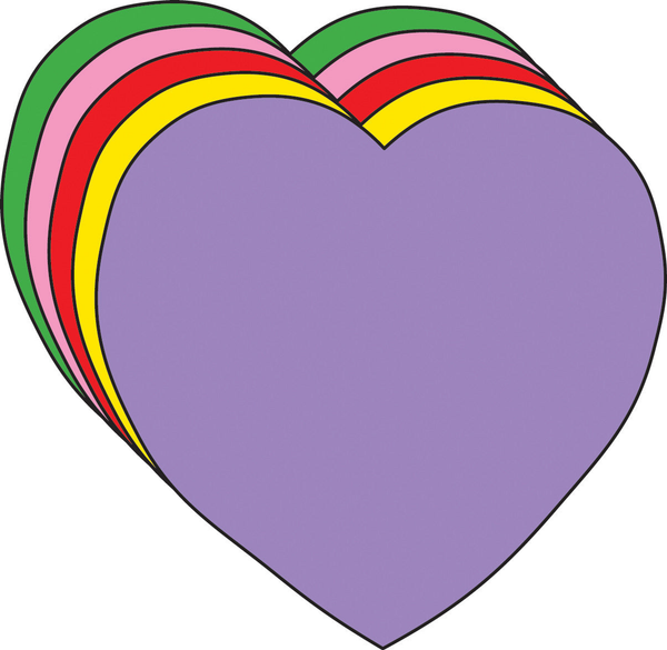 Heart Assorted Color Creative Cut-Outs