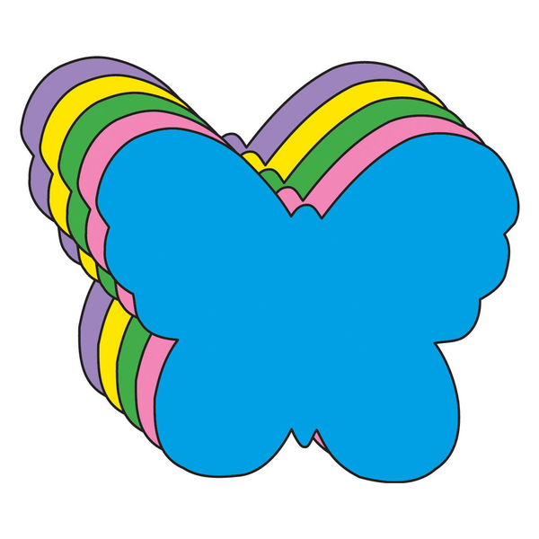 Butterfly Assorted Color Creative Cut-Outs 3"