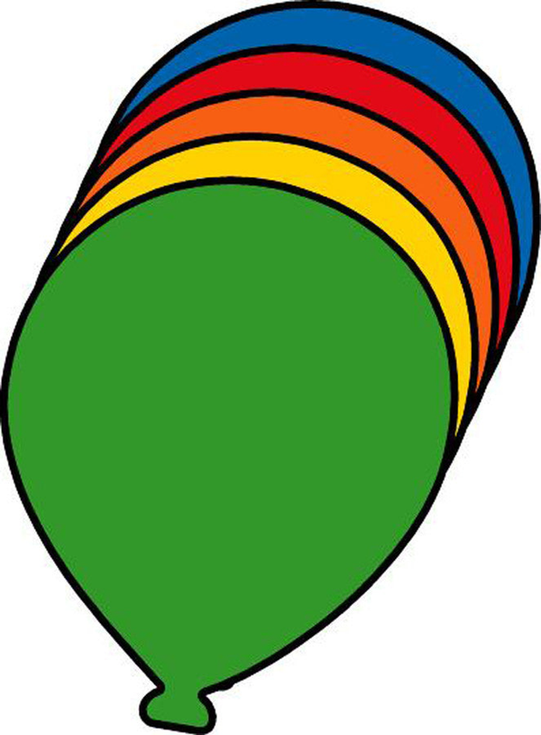 Balloon Assorted Color Creative Cut-Outs 3"