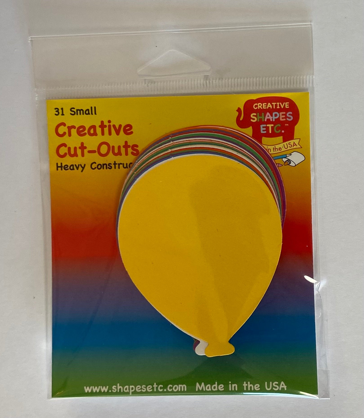 Balloon Assorted Color Creative Cut-Outs 3" - 4