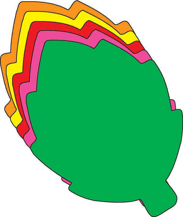 Leaf Assorted Color Creative Cut-Outs 3"