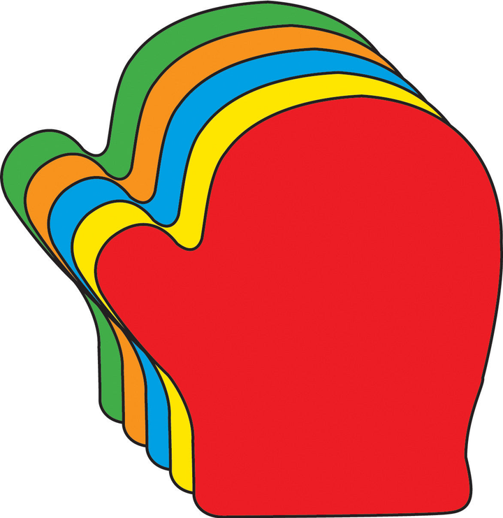 Mitten Assorted Color Creative Cut-Outs 3"