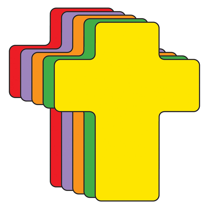 Cross Assorted Color Creative Cut-Outs 3"