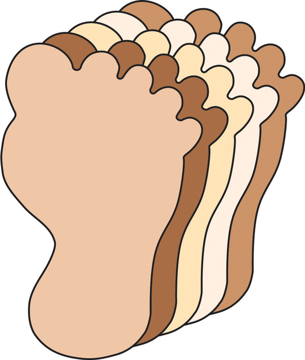 Small Multicultural Cut-Out Foot