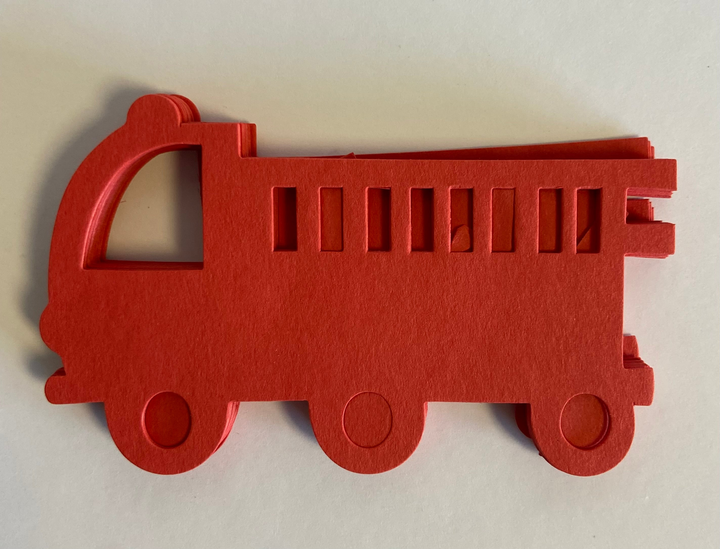 Small Single Color Cut-Out Fire Truck - 2