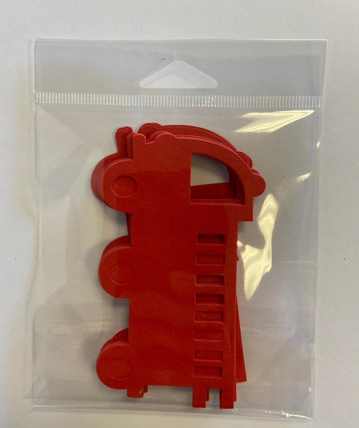 Small Single Color Cut-Out Fire Truck - 4