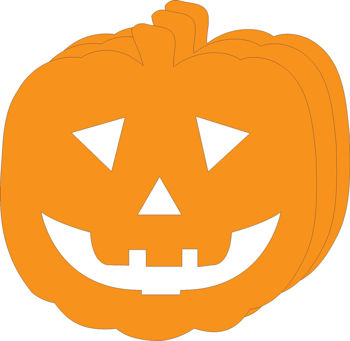 Small Single Color Cut-Out Jack O Lantern