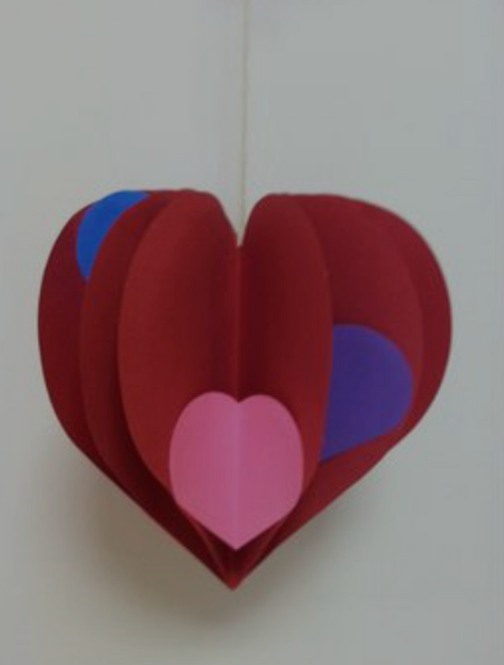 Heart Small Tri-Color Creative Cut-Outs - 7