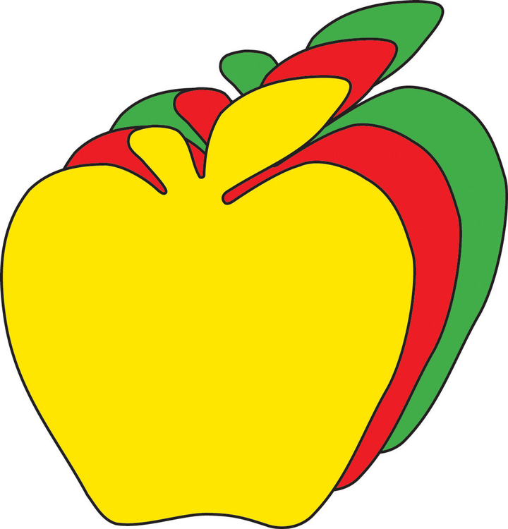 Apple Tri-Color Creative Cut-Outs