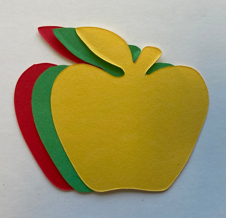 Apple Tri-Color Creative Cut-Outs - 2