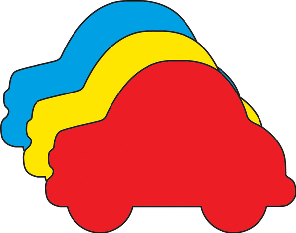 Car Tri-Color Creative Cut-Outs 3"