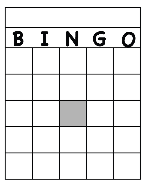 Blank Bingo Cards