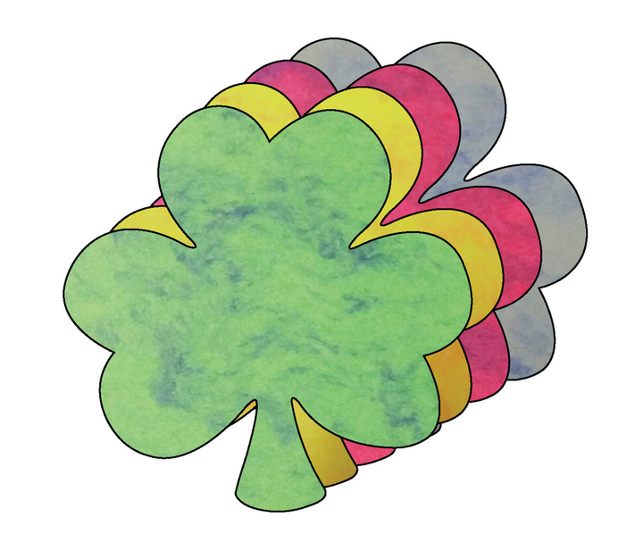 Shamrock Marble Assorted Color Creative Cut-Outs 3"