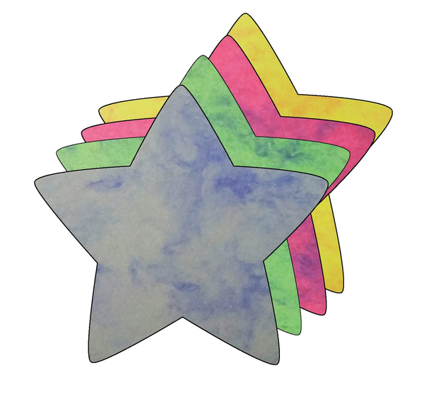 Small Marble Assorted Cut-Out Star