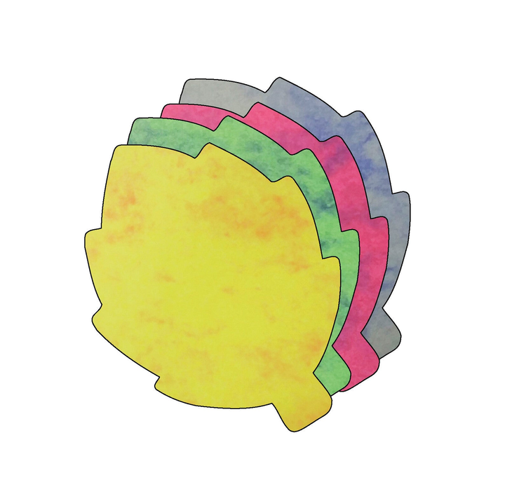 Leaf Marble Assorted Color Creative Cut-Outs 3"