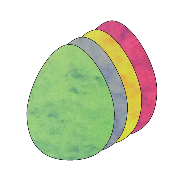 Egg Marble Assorted Color Creative Cut-Outs 3"