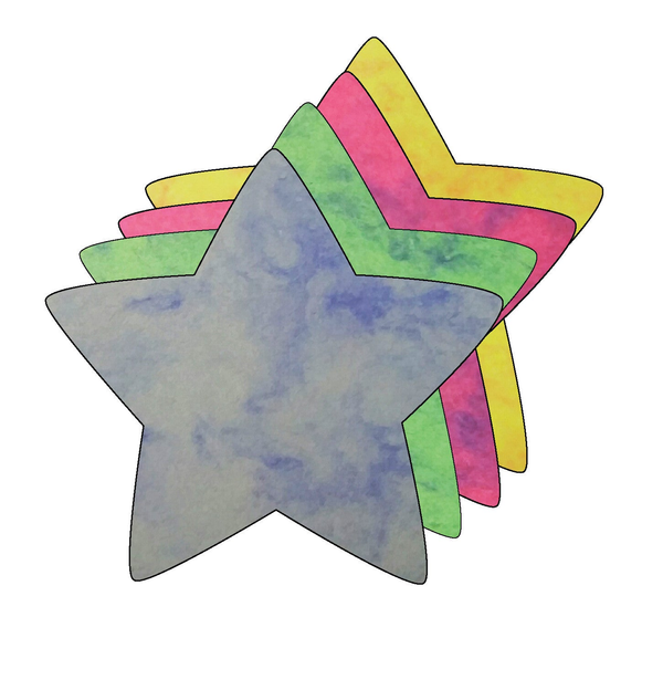 Large Marble Assorted Cut-Out Star