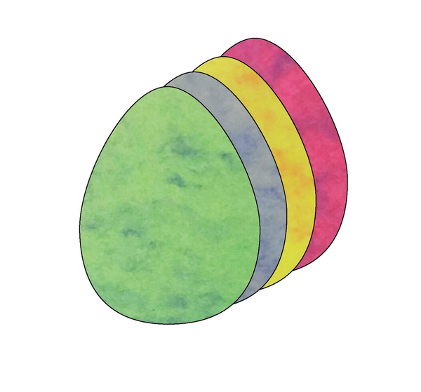 Egg Marble Assorted Color Creative Cut-Outs 5.5"