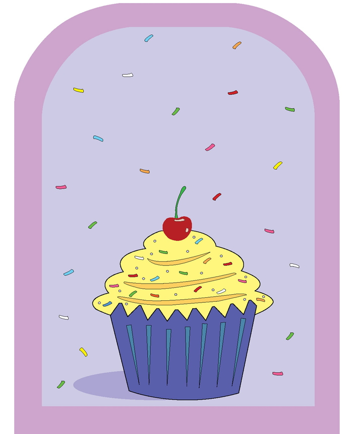 Large Accents Cupcake