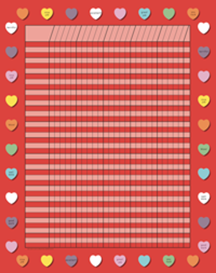 Vertical Incentive Chart Red Heart