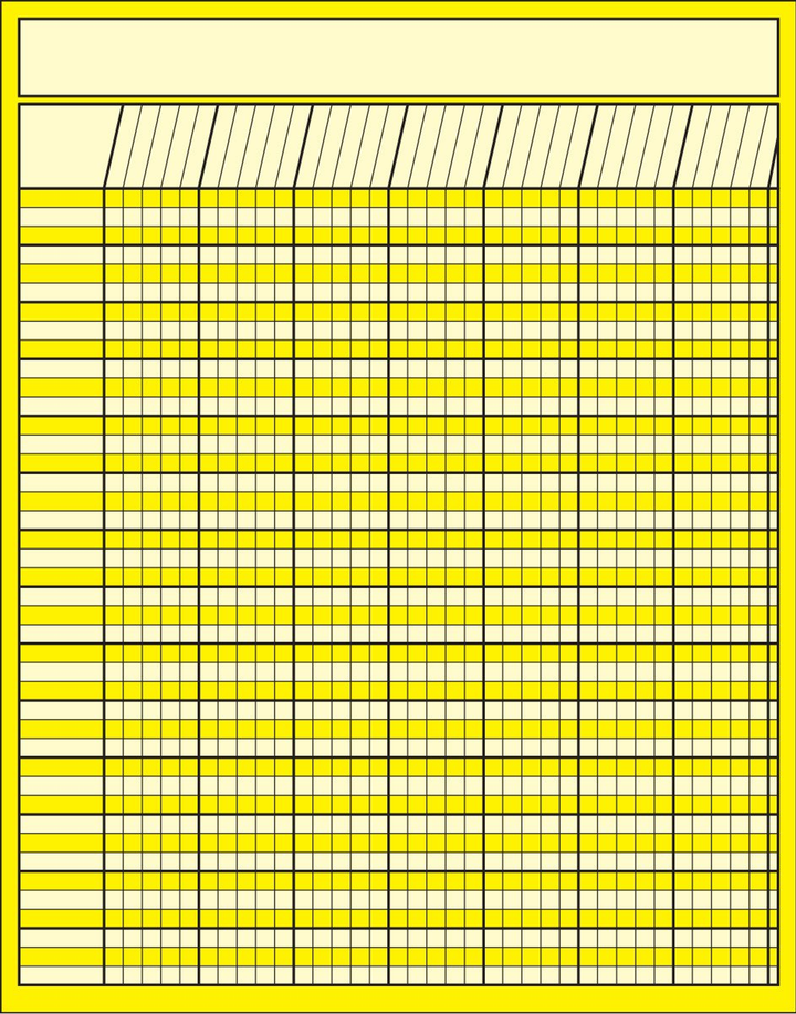 Laminated Incentive Chart Vertical Yellow