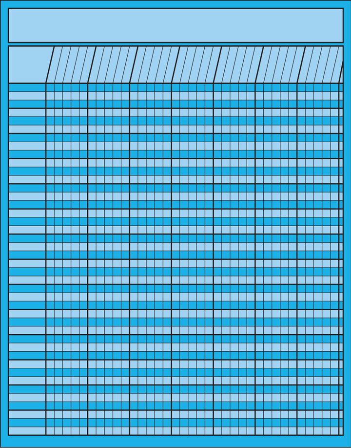 Laminated Incentive Chart Vertical Blue