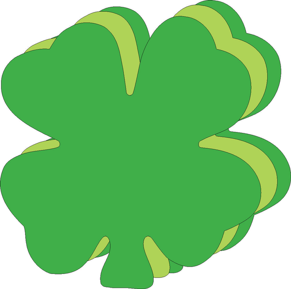 Assorted Green Four Leaf Clover Assorted Color Creative Cut-Outs