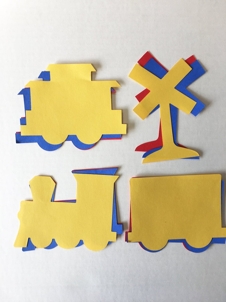 Large Cut-Out Set Tri-Color Train - 2