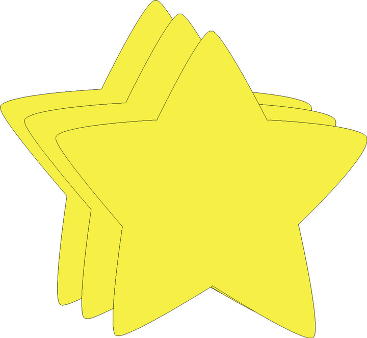 Star Bright Neon Single Color Large Cut-Outs