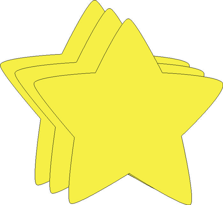 Star Bright Neon Single Color Small Cut-Outs