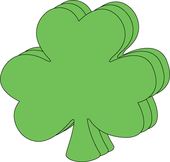 Shamrock Bright Neon Single Color Large Cut-Outs