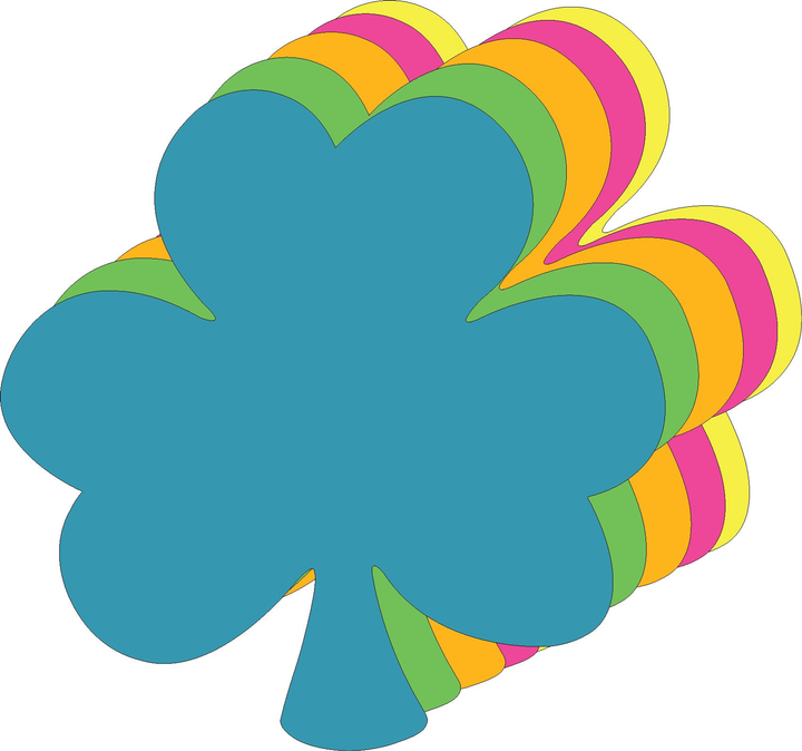 Shamrock Bright Neon Assorted Color Large Cut-Outs