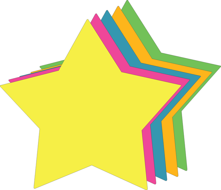 Star Bright Neon Assorted Color Super Cut-Outs