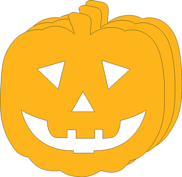 Jack O Lantern Bright Neon Single Color Small Cut-Outs